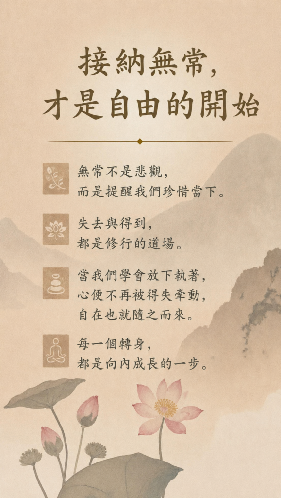 <<次第花開>>
接納無常，才是自由的開始。
